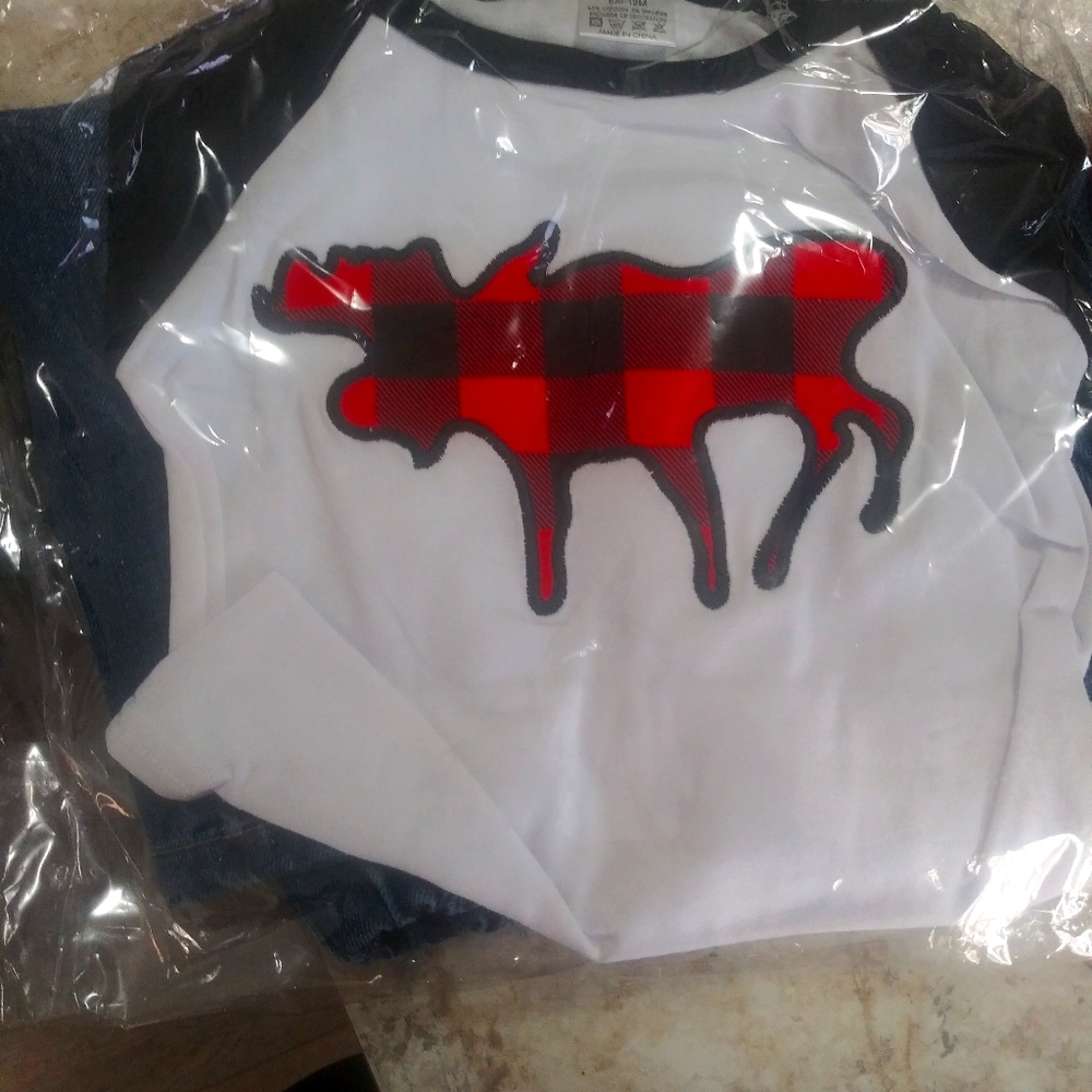 Plaid moose outfit